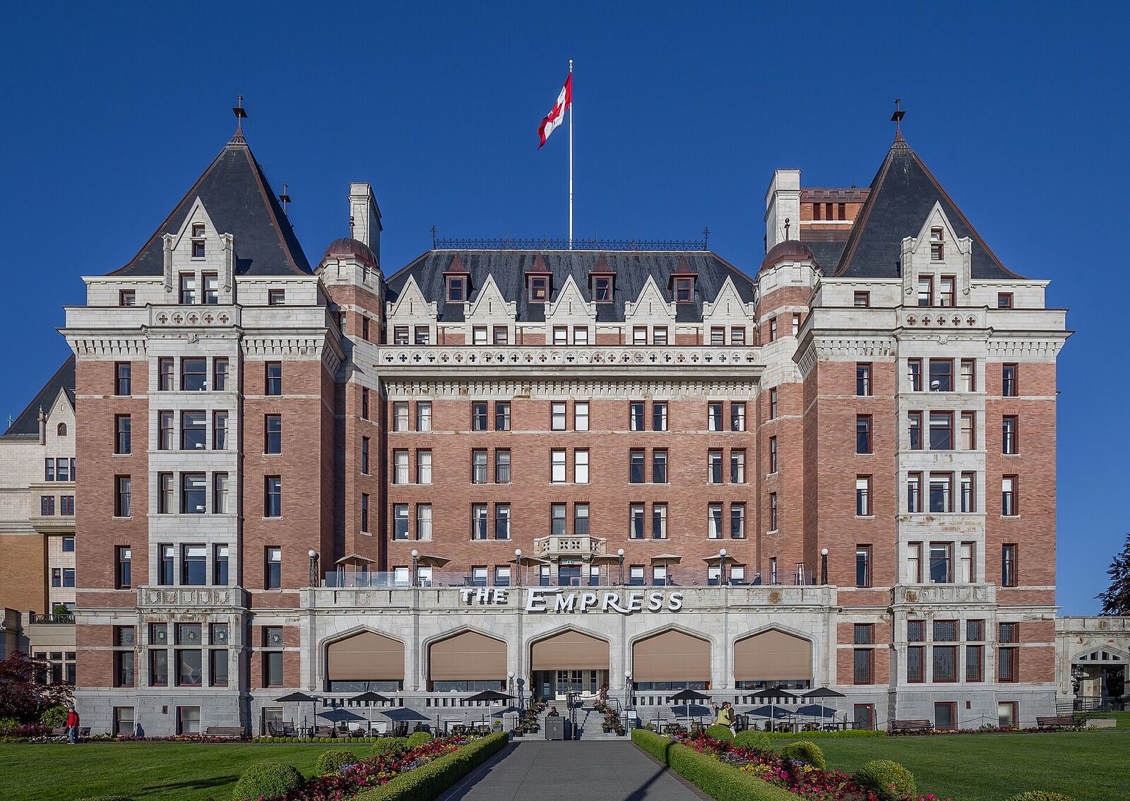 Fachada del hotel Fairmont Empress en Victoria, Columbia Británica